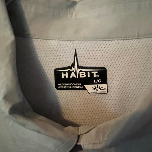 Habitat Shirt Men's Large Fishing Long Sleeve Vented Gorpcore - Picture 4 of 6
